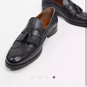 ASOS loafers with brogue detail